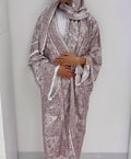 Rose Paisley Pashmina Abaya