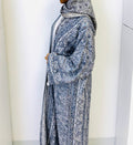 Blue Paisley Pashmina Abaya