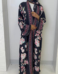 Midnight Petal Abaya